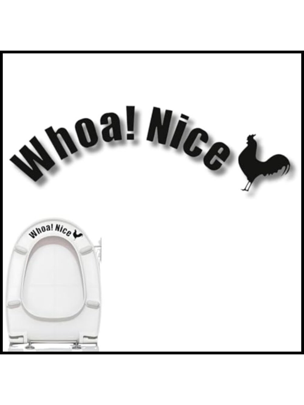 Funny Toilet Seat Stickers Waterproof Removable Decals Restroom Wall Decor